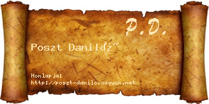 Poszt Daniló névjegykártya